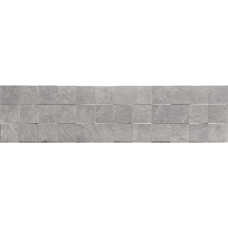Mexen Icon Lyon Grigio glazovaný gres řez., nástěnná dlaždice 120 x 30 cm, matná - TL712-120-030-51