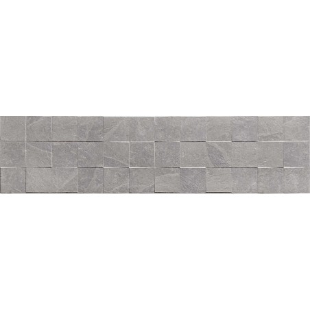 Mexen Icon Lyon Grigio glazovaný gres řez., nástěnná dlaždice 120 x 30 cm, matná - TL712-120-030-51