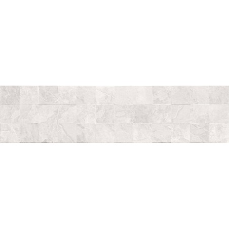 Mexen Icon Lyon Bianco glazované gres rekt. G1, nástěnná dlaždice 120 x 30 cm, mat - TL712-120-030-53
