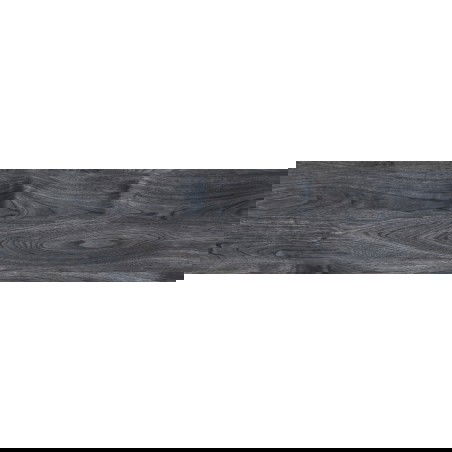 Mexen Riga Černý lesklý glazovaný gres rekt. G1, dlaždice připomínající dřevo podlahovo-stěnná 120 x 30 cm, mat