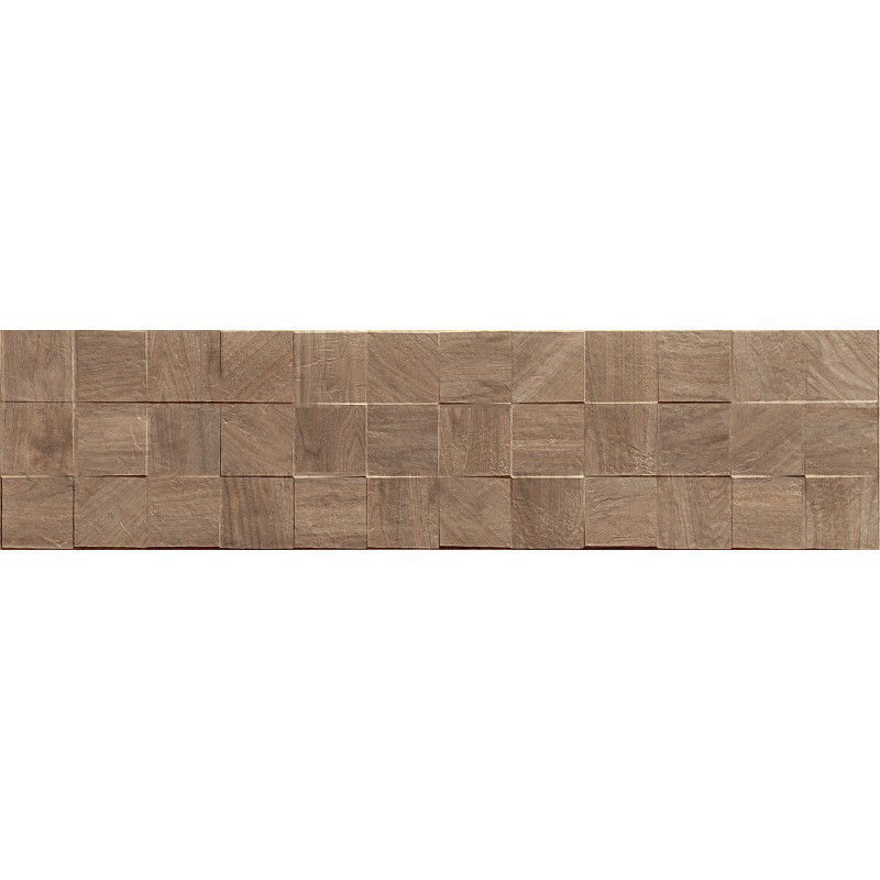 Mexen Riga Lyon Brown glazovaný gres rekt. G1, dlaždice na stěnu imitující dřevo 120 x 30 cm, mat - TL713-120-030-51