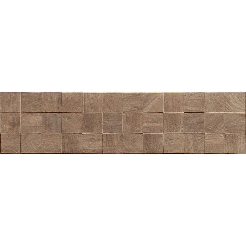 Mexen Riga Lyon Brown gres glazovaný rekt. G1, dřevopodobná stěnová dlaždice 120 x 30 cm, matná - TL713-120-030-51