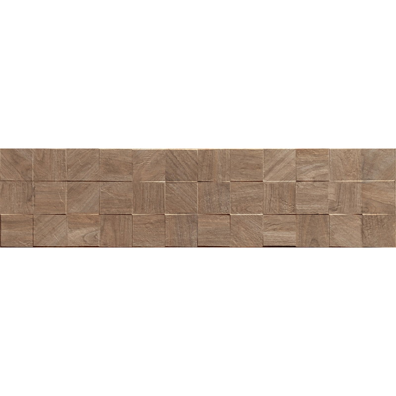 Mexen Riga Lyon Brown gres glazovaný rekt. G1, dřevopodobná stěnová dlaždice 120 x 30 cm, matná - TL713-120-030-51