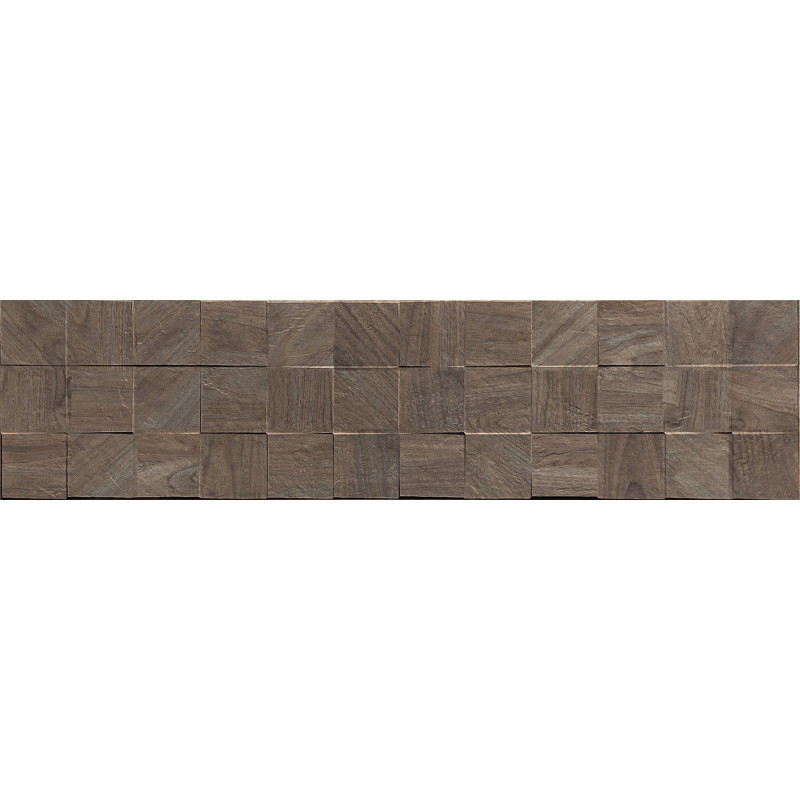 Mexen Riga Lyon Choco gres glazovaný rekt. G1, dlažba se vzhledem dřeva, na stěnu, 120 x 30 cm, mat - TL713-120-030-52