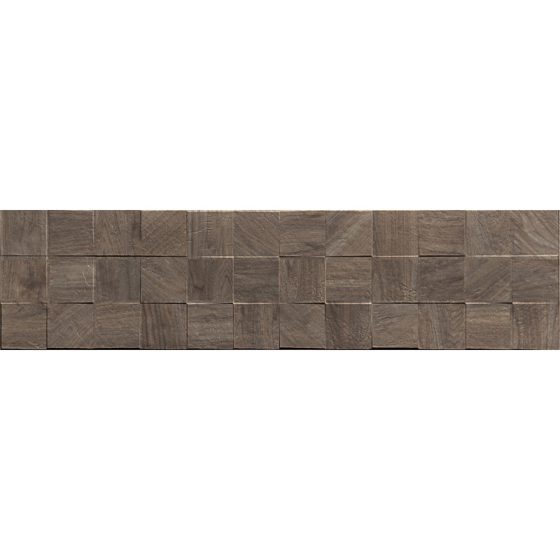 Mexen Riga Lyon Choco gres glazovaný rekt. G1, dlažba se vzhledem dřeva, na stěnu, 120 x 30 cm, mat - TL713-120-030-52