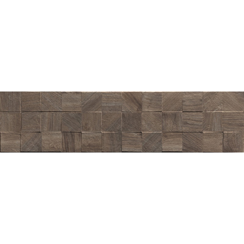 Mexen Riga Lyon Choco gres glazovaný rekt. G1, dlažba se vzhledem dřeva, na stěnu, 120 x 30 cm, mat - TL713-120-030-52