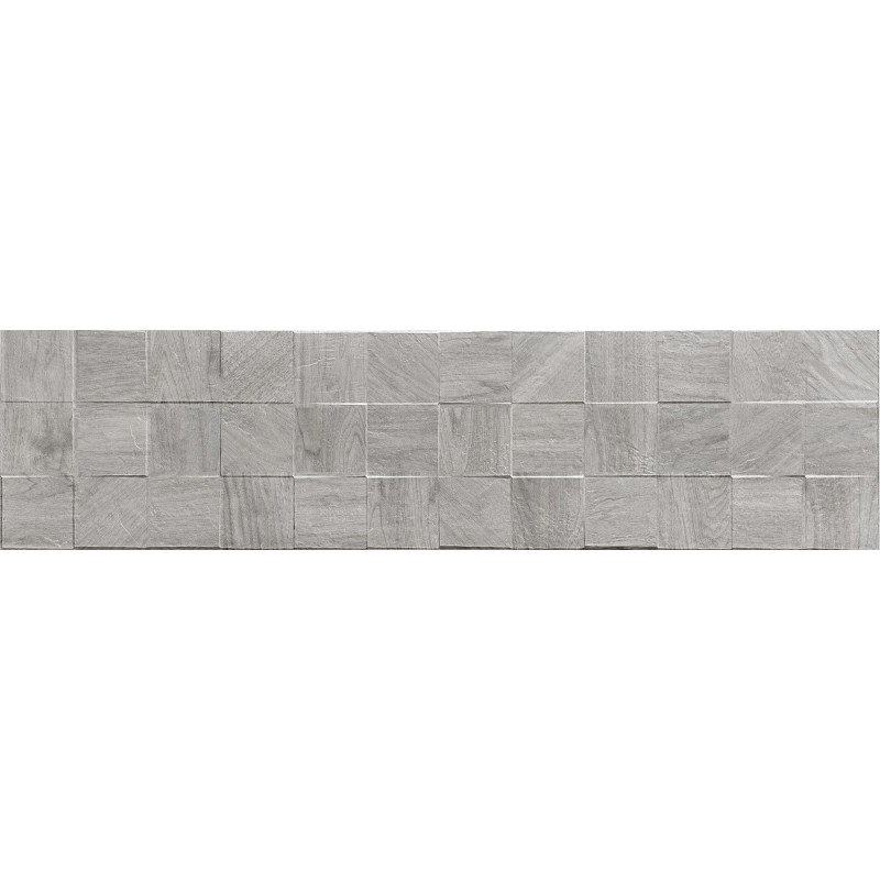 Mexen Riga Lyon Grey gres glazovaný rek. G1, dlaždice dřevopodobná stěnná 120 x 30 cm, mat - TL713-120-030-54