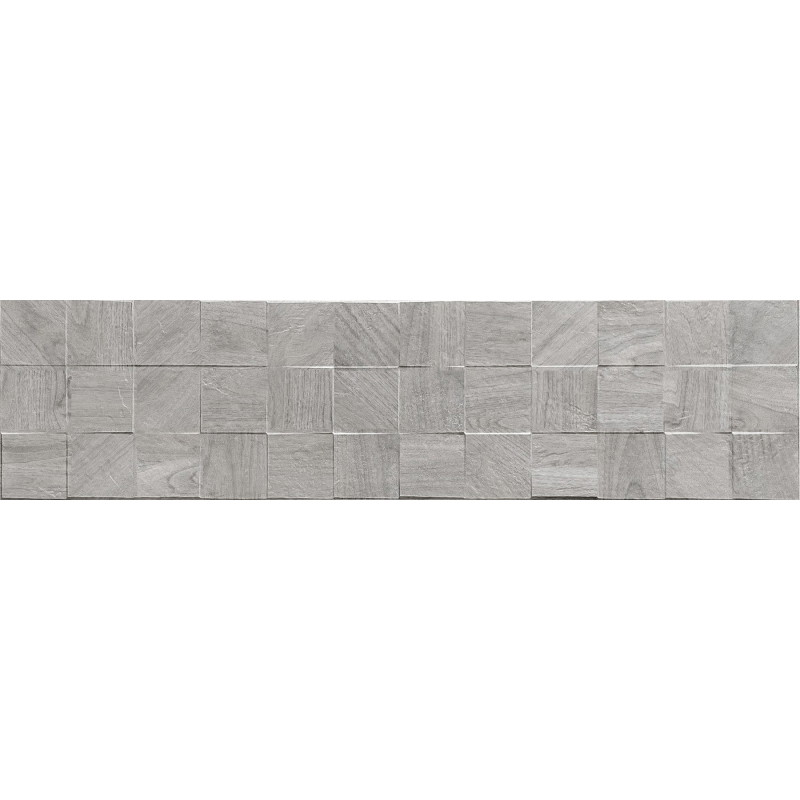 Mexen Riga Lyon Grey gres glazovaný rek. G1, dlaždice dřevopodobná stěnná 120 x 30 cm, mat - TL713-120-030-54