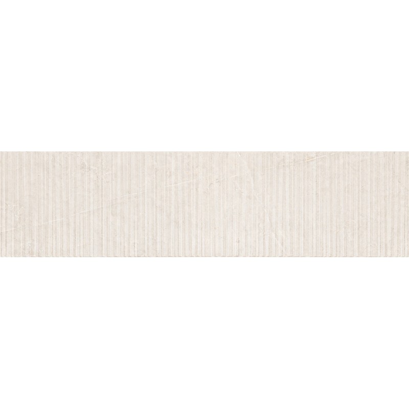 Mexen Flamingo Mayolica Bianco glazovaný gres, rekt. G1, podlahová a stěnová dlaždice 120 x 30 cm, řezba