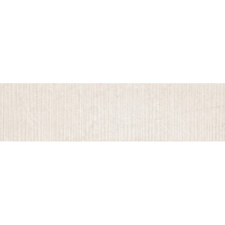 Mexen Flamingo Mayolica Bianco glazovaný řezaný G1, nástěnná dlaždice 120 x 30 cm, carving - TL715-120-030-50