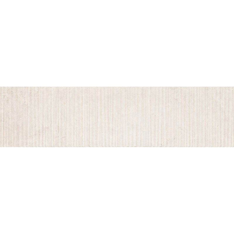 Mexen Flamingo Mayolica Bianco gres leštěný rekt. G1, nástěnná dlaždice 120 x 30 cm, řezání - TL715-120-030-50