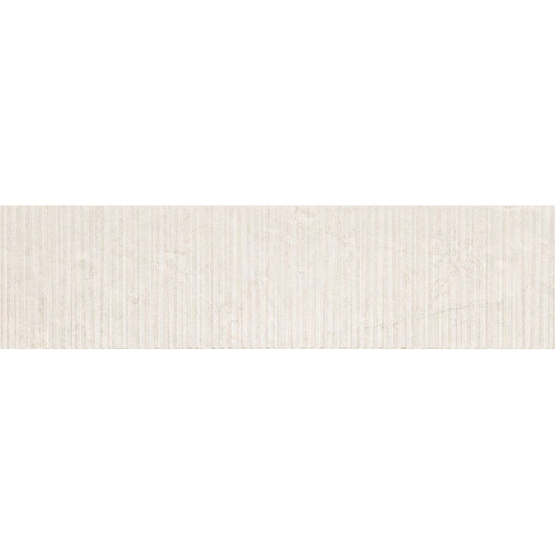 Mexen Flamingo Mayolica Bianco glazovaný gres, rekt. G1, podlahová a stěnová dlaždice 120 x 30 cm, řezba