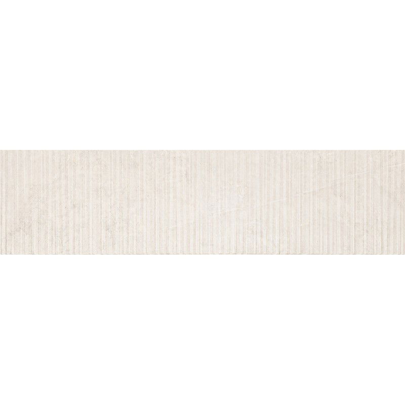 Mexen Flamingo Mayolica Bianco gres leštěný rekt. G1, nástěnná dlaždice 120 x 30 cm, řezání - TL715-120-030-50