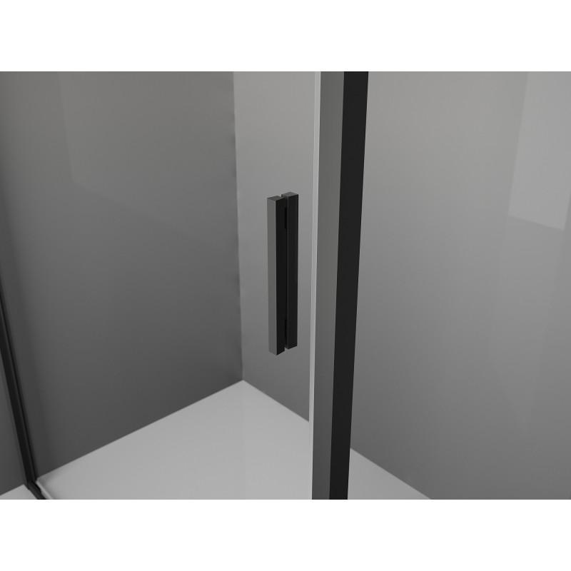 Mexen Exo-R 3S sprchový kout 3-stěnný otevíratelný 135 x 95 cm, transparentní, černý - 819-135-095-70-00-3S
