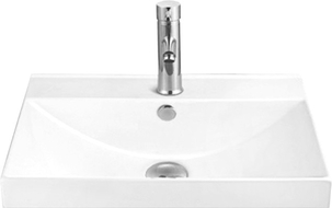 Mexen Mila umyvadlo zapuštěné do desky 60 x 46 cm, bílá - 25296000