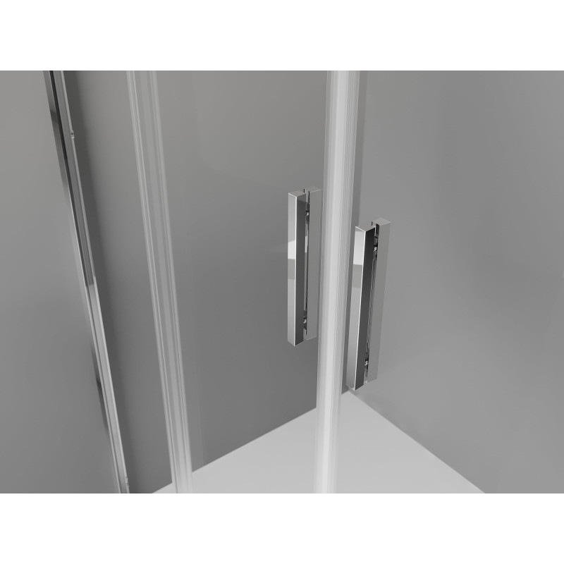 Mexen Exo-3S sprchový kout 3-stěnný posuvný 150 x 80 cm, transparentní, chrom - 8152-150-080-01-00-3S