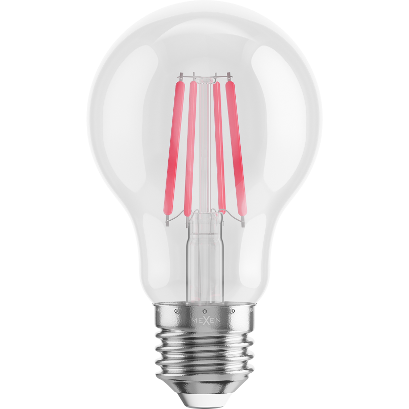 Mexen Vintis LED žárovka filament E27, A60, 4W, 55 lm, červená - L150-E27-04XX-45