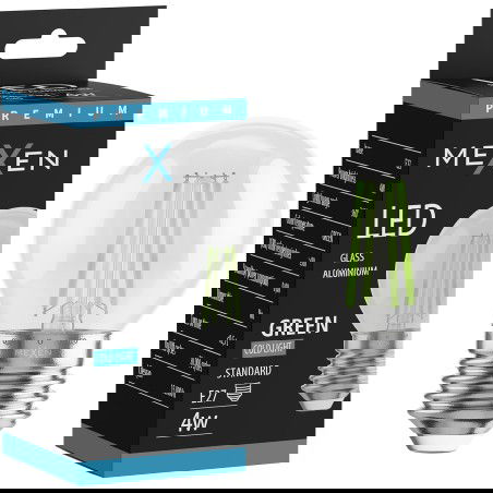 Mexen Vintis Žárovka filament LED E27, G45, 4W, 55 lm, zelená - L156-E27-04XX-46
