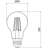 Mexen Vintis 10x žárovka filament LED E27, A60, 4W, 55 lm, oranžová - L150-E27-04XX-48x10