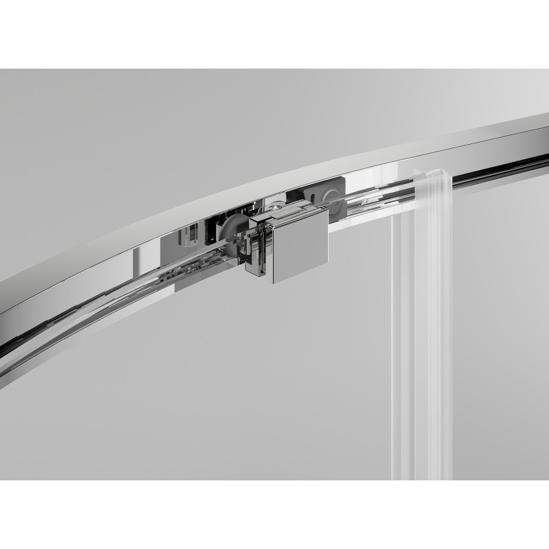 Mexen Exo asymetrická oblouková sprchová kabina posuvná 120 x 80 cm, transparentní, chrom - 8131-120-080-01-00