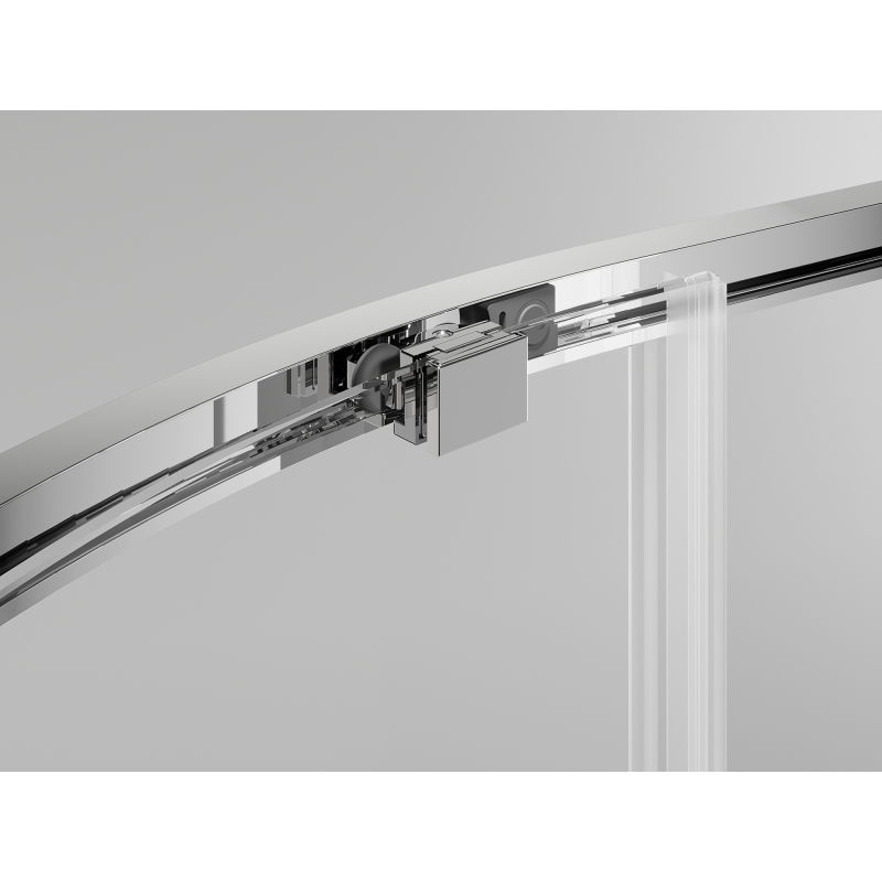 Mexen Exo asymetrická půlkruhová posuvná sprchová kabina 120 x 80 cm, transparentní, chrom - 8131-120-080-01-00