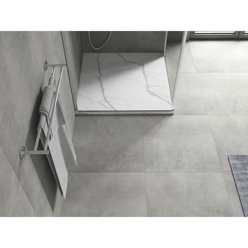 Mexen Hugo čtvercová sprchová vanička SMC 70 x 70 cm, bílý kámen - 42157070