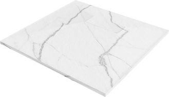 Mexen Hugo čtvercová sprchová vanička SMC 70 x 70 cm, bílý kámen - 42157070