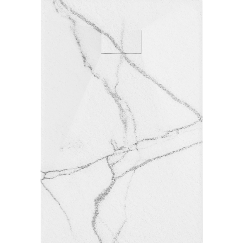 Mexen Hugo obdélníkový sprchový kout SMC 100 x 90 cm, bílý kámen - 42159010