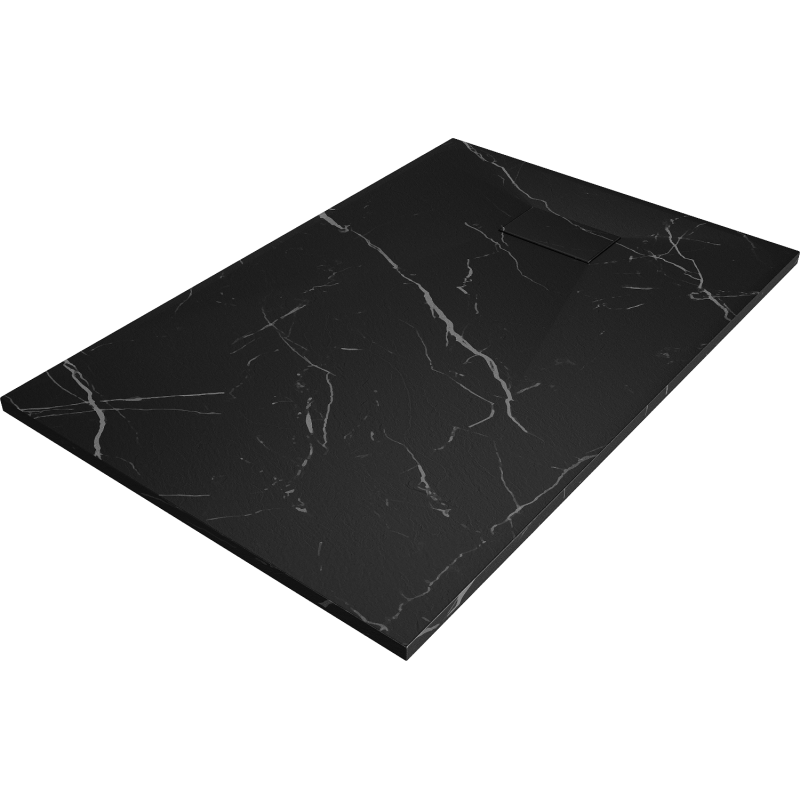 Mexen Hugo obdélníkový sprchový kout SMC 90 x 70 cm, černý kámen - 42757090