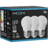 Mexen Nova 3x LED žárovka E27, G45, 5W, Neutrální - 4000K, 525 lm - L101-E27-0540-01x03