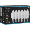 Mexen Nova 6x LED žárovka E14, C37, 4W, Teplá - 3000K, 420 lm - L102-E14-0430-01x06