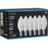 Mexen Nova 6x LED žárovka E14, C37, 4W, Studená - 6500K, 420 lm - L102-E14-0465-01x06