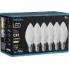 Mexen Nova 6x LED žárovka E14, C37, 6W, Teplá - 3000K, 630 lm - L102-E14-0630-01x06