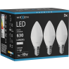 Mexen Nova 3x LED žárovka E14, C37, 6W, Neutrální - 4000K, 630 lm - L102-E14-0640-01x03