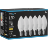 Mexen Nova 6x Žárovka LED E14, C37, 7W, Teplá - 3000K, 735 lm - L102-E14-0730-01x06