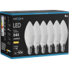 Mexen Nova 6x LED žárovka E14, C37, 8W, Teplá - 3000K, 840 lm - L102-E14-0830-01x06