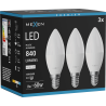 Mexen Nova 3x Žárovka LED E14, C37, 8W, Neutrální - 4000K, 840 lm - L102-E14-0840-01x03