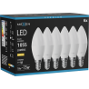 Mexen Nova 6x Žárovka LED E14, C37, 10W, Teplá - 3000K, 1055 lm - L102-E14-1030-01x06