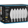 Mexen Nova 6x Žárovka LED E14, C37, 10W, Teplá - 3000K, 1055 lm - L102-E14-1030-01x06