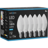 Mexen Nova 6x LED žárovka E14, C37, 10W, Studená - 6500K, 1055 lm - L102-E14-1065-01x06