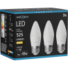 Mexen Nova 3x LED žárovka E27, C37, 5W, Teplá - 3000K, 525 lm - L102-E27-0530-01x03