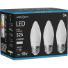 Mexen Nova 3x LED žárovka E27, C37, 5W, Neutrální - 4000K, 525 lm - L102-E27-0540-01x03