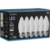 Mexen Nova 6x LED žárovka E27, C37, 5W, Neutrální - 4000K, 525 lm - L102-E27-0540-01x06