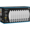 Mexen Nova 10x LED žárovka E27, C37, 10W, Teplá - 3000K, 1055 lm - L102-E27-1030-01x10