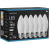 Mexen Nova 6x LED žárovka E27, C37, 10W, Neutrální - 4000K, 1055 lm - L102-E27-1040-01x06