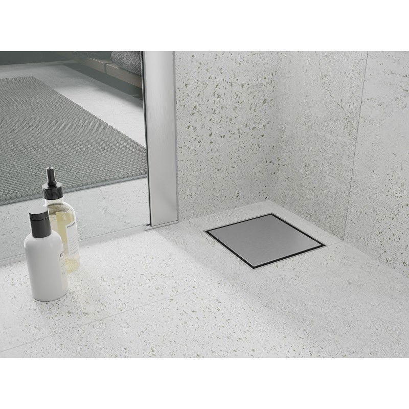 Mexen Flat-Q M13 podlahový vpust čtvercový 12 x 12 cm, inox - 1010012