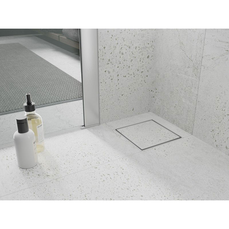 Mexen Flat-Q M13 podlahová vpust čtvercová 15 x 15 cm, bílá - 1210015