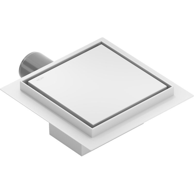 Mexen Flat-Q M13 podlahová vpust čtvercová 15 x 15 cm, bílá - 1210015