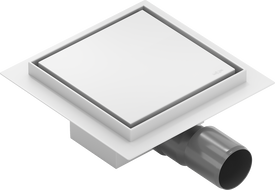 Mexen Flat-Q M13 podlahová vpust čtvercová 15 x 15 cm, bílá - 1210015