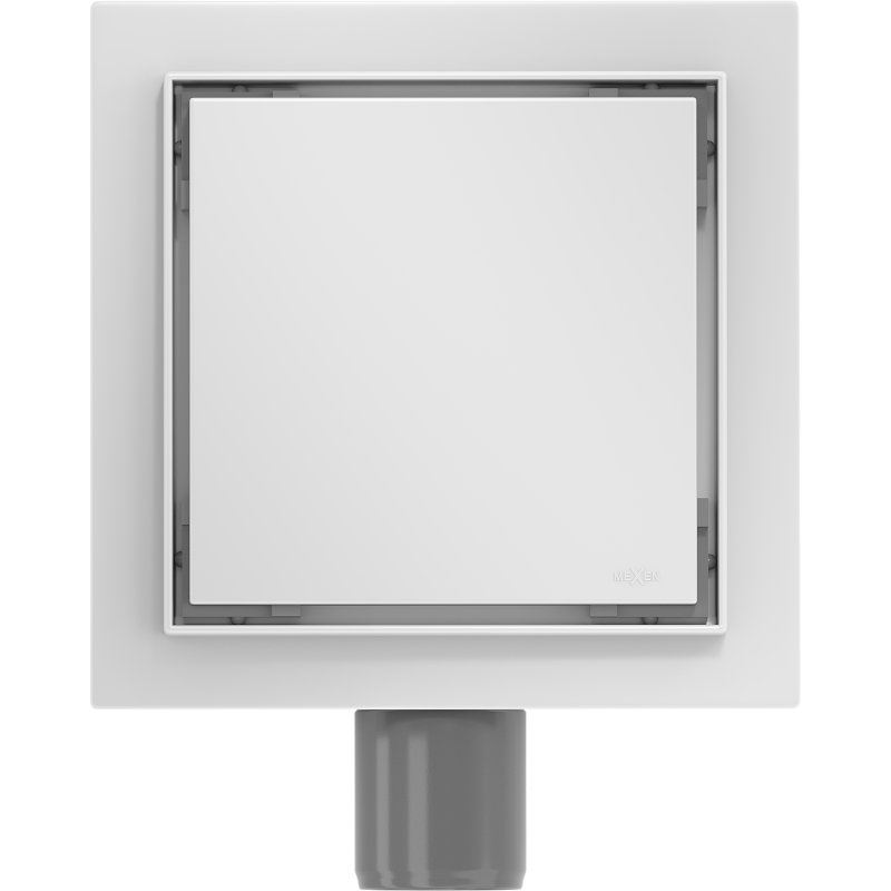 Mexen Flat-Q M13 podlahová vpust čtvercová 15 x 15 cm, bílá - 1210015